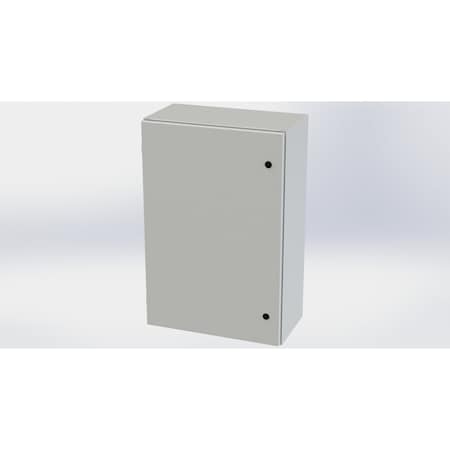 Saginaw Control & Engineering 1/4 Turn Latch Electrical Enclosures, 36 in H, 12 in D, 24 in W, NEMA 3R, 4, 12, 13, Carbon Steel SCE-36EL2412LPLG